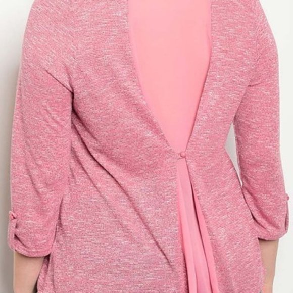 Long Sleeve Scoop Neck With Necklace - Picture 2 of 2